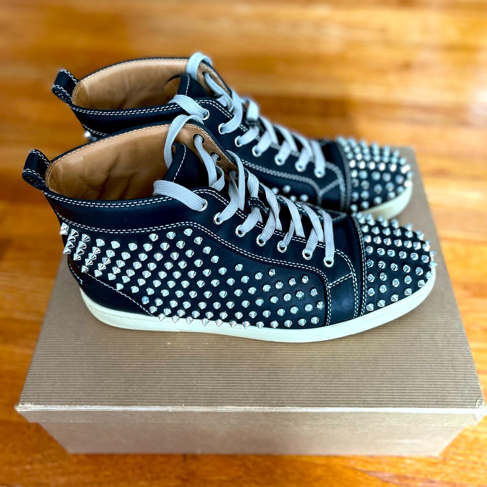 Christian Louboutin Spiked Louis Flat Calf